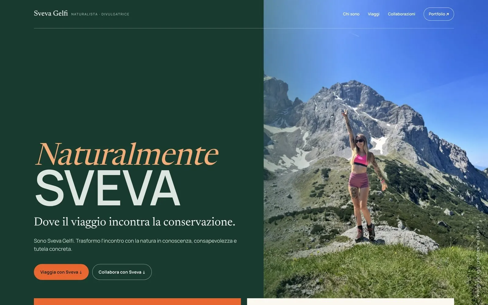 Sveva Gelfi: sitio para una naturalista y divulgadora